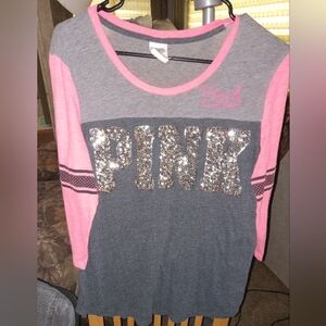 Pink Victoria Secret Half Sleeve shirt